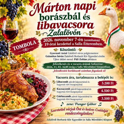 Márton napi libavacsora és borászbál Márton napi libavacsora és borászbál