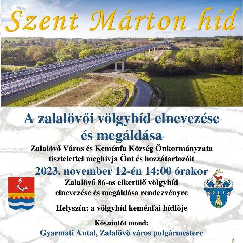 Szent Mrton Hd - Zalalv budafai vrosrszn plt vlgyhd elnevezse s megldsa 
