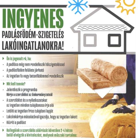 Ingyenes padlsfdm-szigetels!