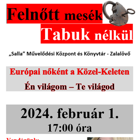 Tabuk nélkül – Dr. Gürtler Katalin előadása. 2024. február 1.