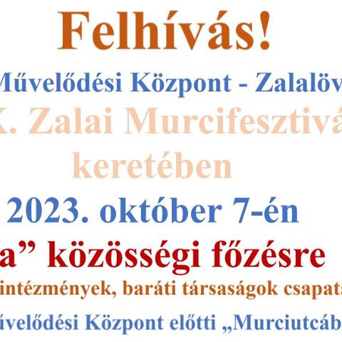XIX. Zalai Murcifesztivl - Fzverseny felhvs