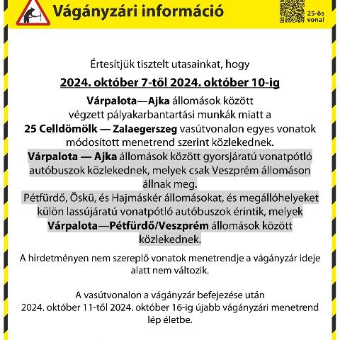 Vgnyzri informci - 2024. oktber 7-tl 2024. oktber 10-ig