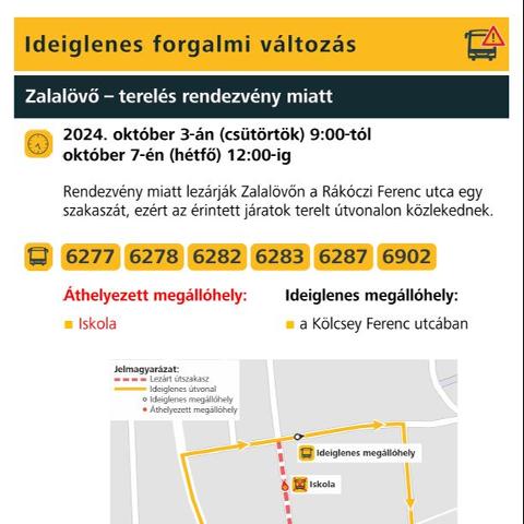 Ideiglenes forgalmi rend vltozs 2024. oktber 3-7.